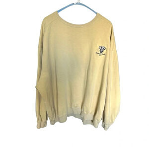 VINTAGE Page & Tuttle Elephant Rock Crewneck Sweatshirt in Yellow Size XL